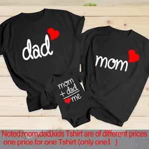 Dad Mom And Me Family Matching clothes Simple family look T shirts Daddy Mommy and Me t-shirt Father Son Mother Daughter Outfits