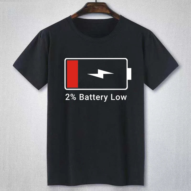 Funny Mommy and Me Matching Family Shirts Low Battery and Charged Battery Mother Daughter Daddy Son Toddler Shirts Baby Bodysuit