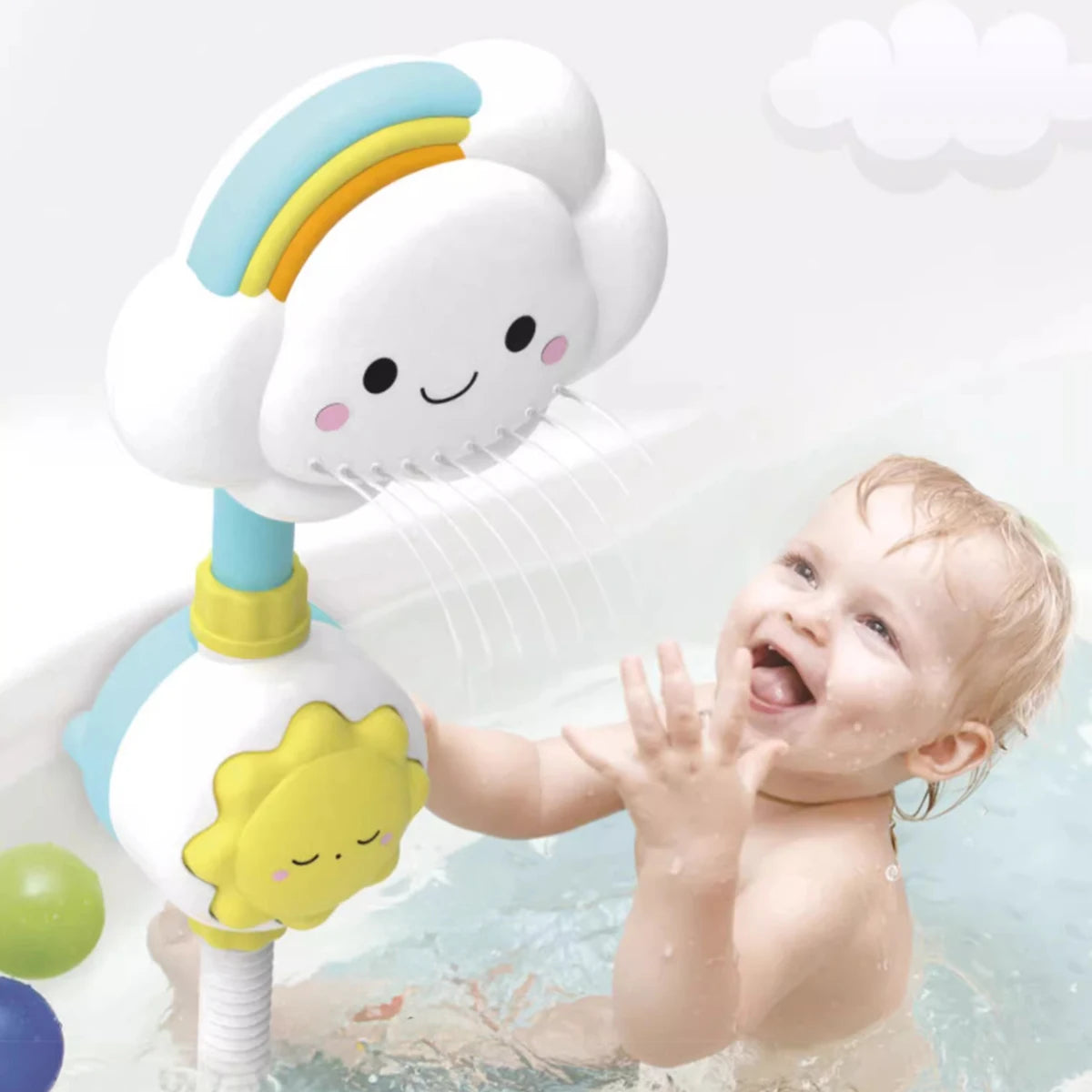 1pcs Kids cloud shower toy, baby bathtub toy, children&#39;s bathtub water toy, baby shower comfort toy, gift for boys and girls