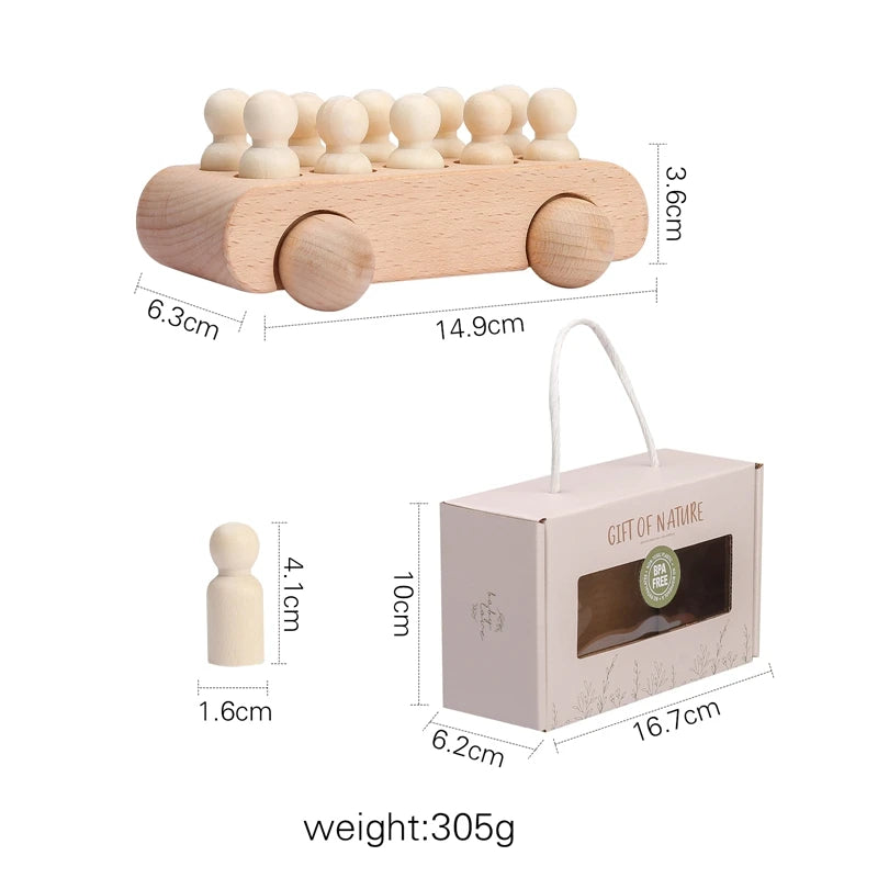 Wooden Train Birthday Toy  Montessori Toys