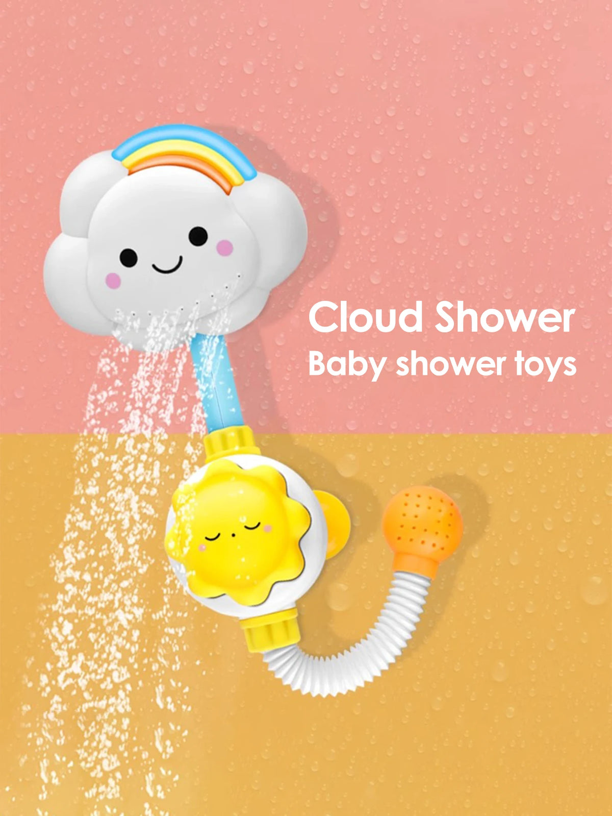 1pcs Kids cloud shower toy, baby bathtub toy, children&#39;s bathtub water toy, baby shower comfort toy, gift for boys and girls