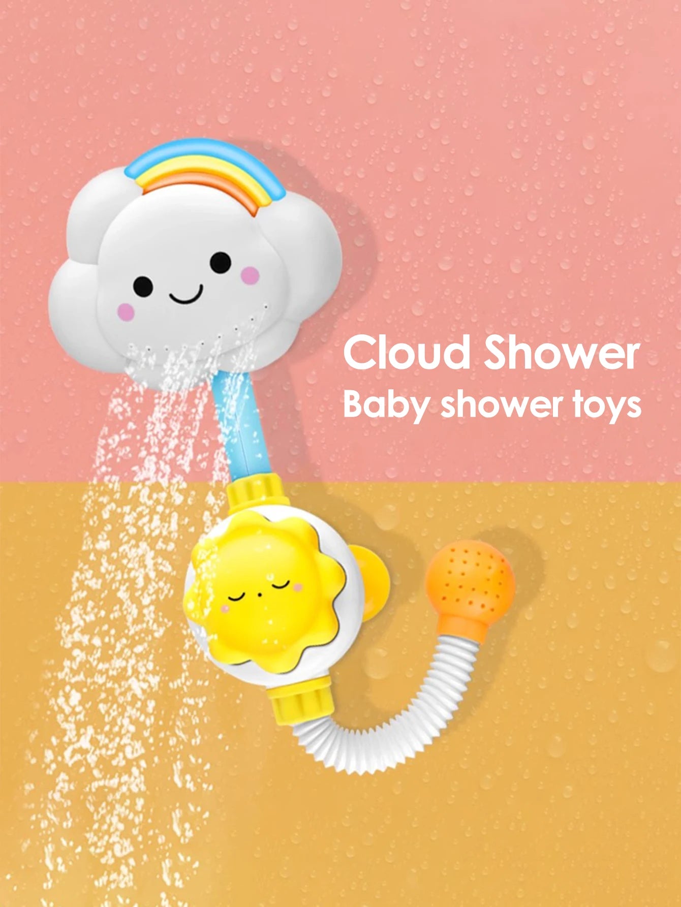 1pcs Kids cloud shower toy, baby bathtub toy, children's bathtub water toy, baby shower comfort toy, gift for boys and girls