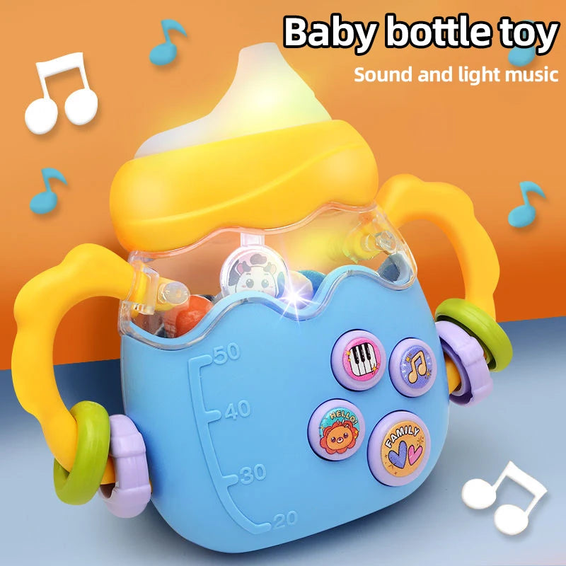 Baby bottle rattle puzzle early education toy