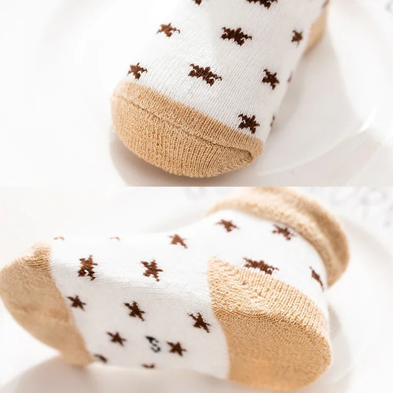 5 Pairs Winter Warm Strip Baby Socks