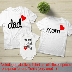 Dad Mom And Me Family Matching clothes Simple family look T shirts Daddy Mommy and Me t-shirt Father Son Mother Daughter Outfits