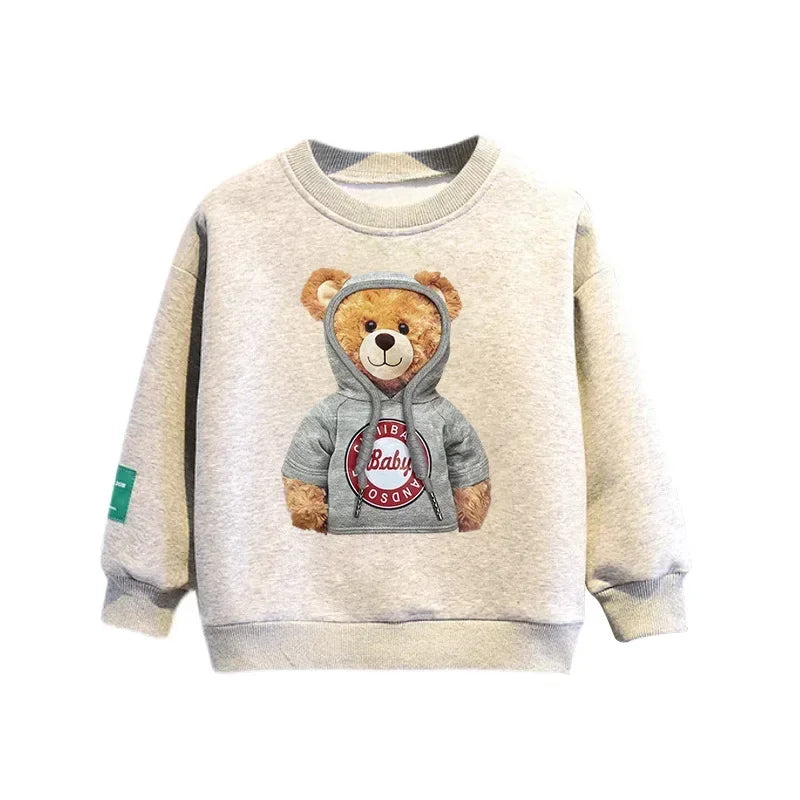 Autumn Baby Girl Boy Clothes Set Children Sports Cartoon Bear Sweatshirt Top and Pants Buttom Two Piece Suit Cotton Tracksuit