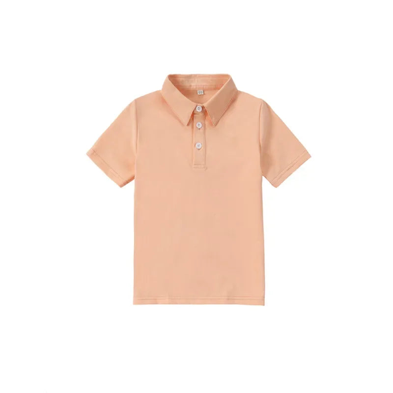 Spring Summer Cotton Solid Casual Clothing Boys Girls Fashion Family Matching Clothes Dress Set