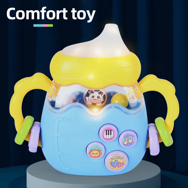 Baby bottle rattle puzzle early education toy