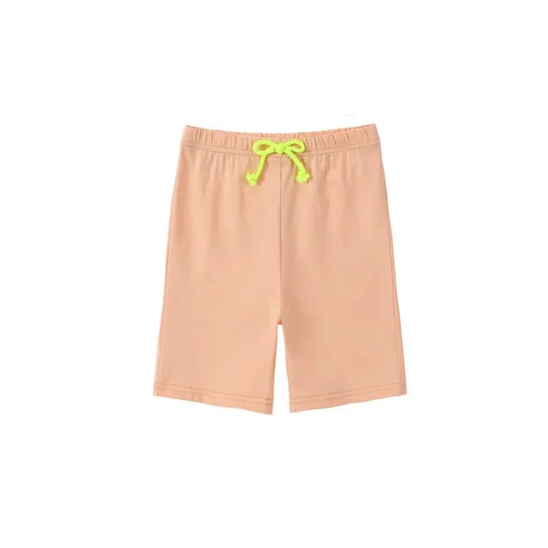 Spring Summer Cotton Solid Casual Clothing Boys Girls Fashion Family Matching Clothes Dress Set