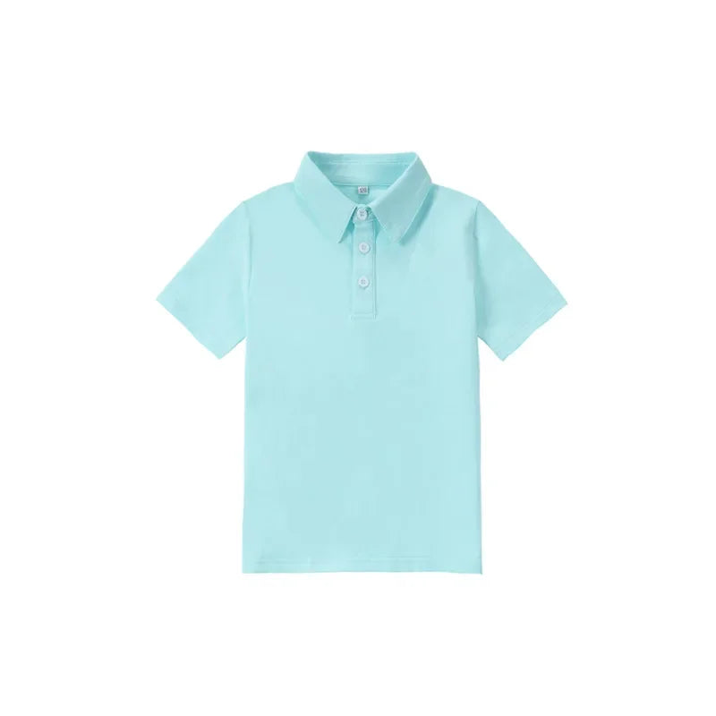 Spring Summer Cotton Solid Casual Clothing Boys Girls Fashion Family Matching Clothes Dress Set