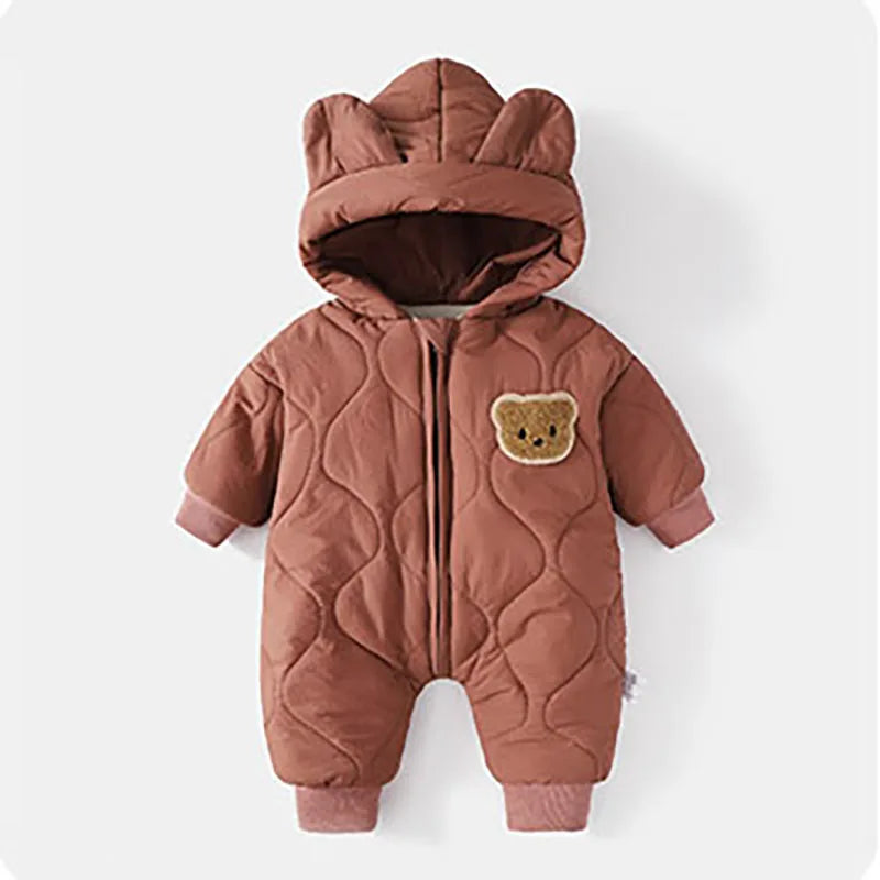 Autumn Hooded Infant Newborn Baby Rompers
