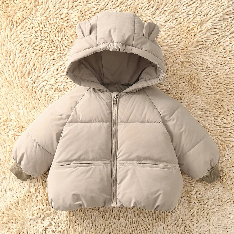 Boys Girls Warm Hooded Outerwear Baby