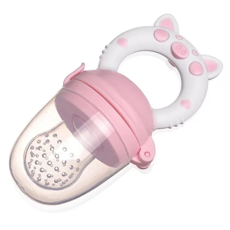 Baby Food Feeding Spoon Juice Extractor Fruit Feeder Pacifier Baby Feeding Bottle Silicone Gum Fruit Vegetable Bite Eat Feeder